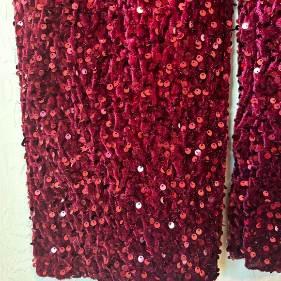 ✨ Handmade Sequin Pants High Waisted Palazzo - Picture 12 of 17